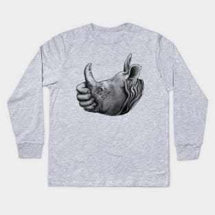 Horn Up! Kids Long Sleeve T-Shirt